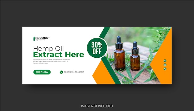 cannabis hennep product cbd olie social media banner post ontwerpsjabloon