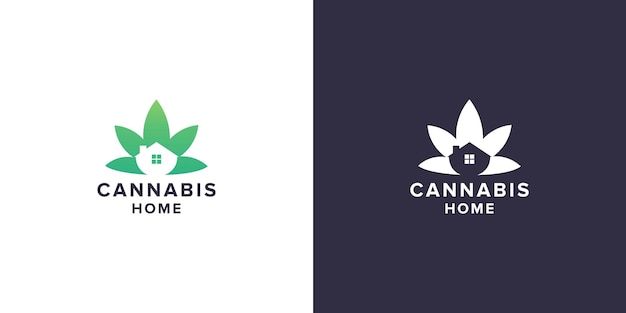 cannabis home logo design