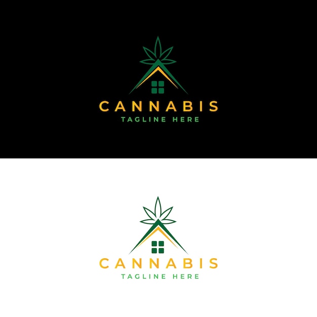 cannabis home logo design