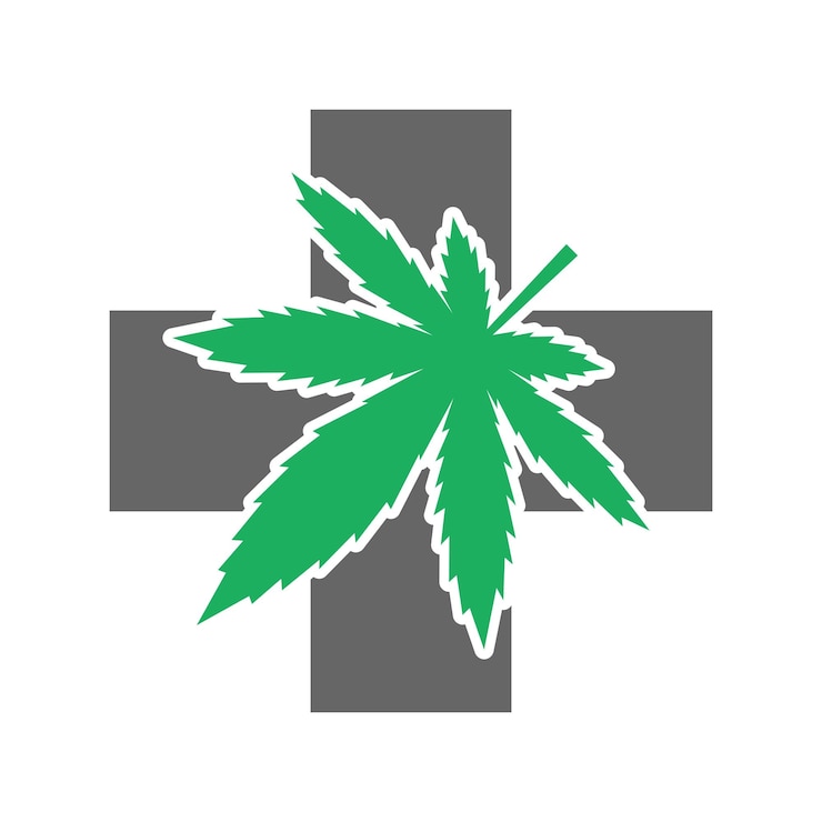 Vector cannabis icon logo design concept