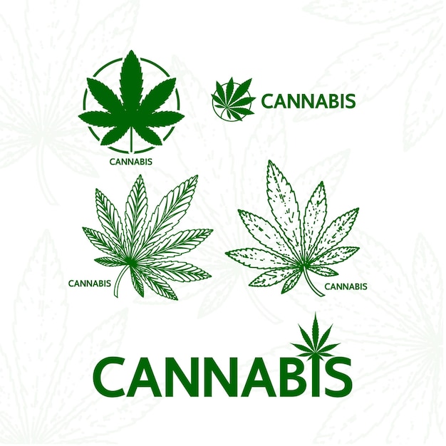 Cannabis leaf background vector illustration