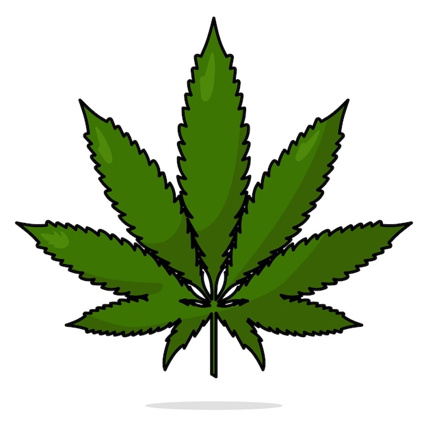 大麻の葉の漫画のスタイル