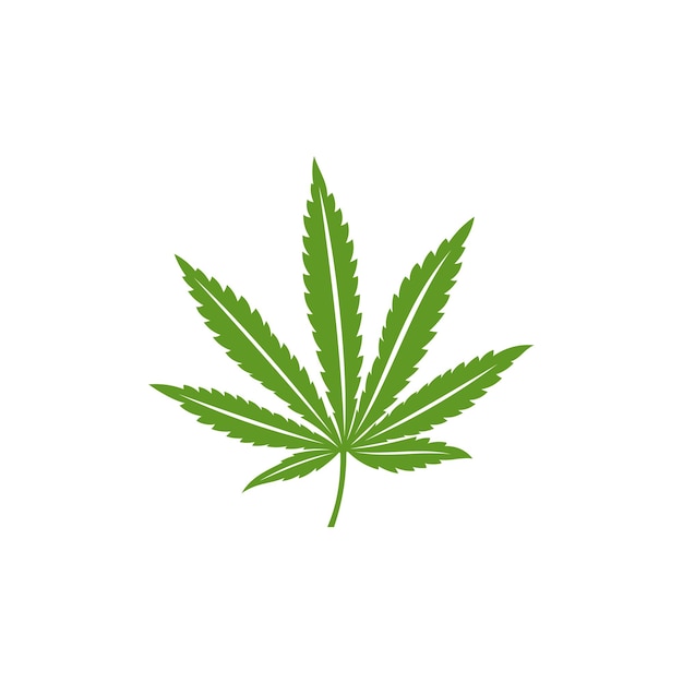 Cannabis leaf logo design vector template creative cannabis on white background