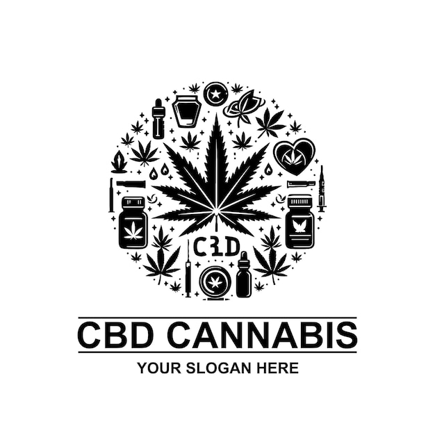 Vector cannabis leaf logo