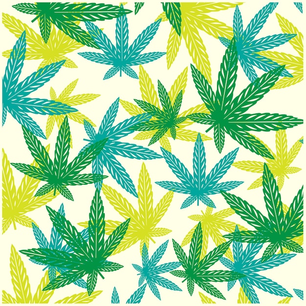 cannabis leaf pattern background vector graphic illustration