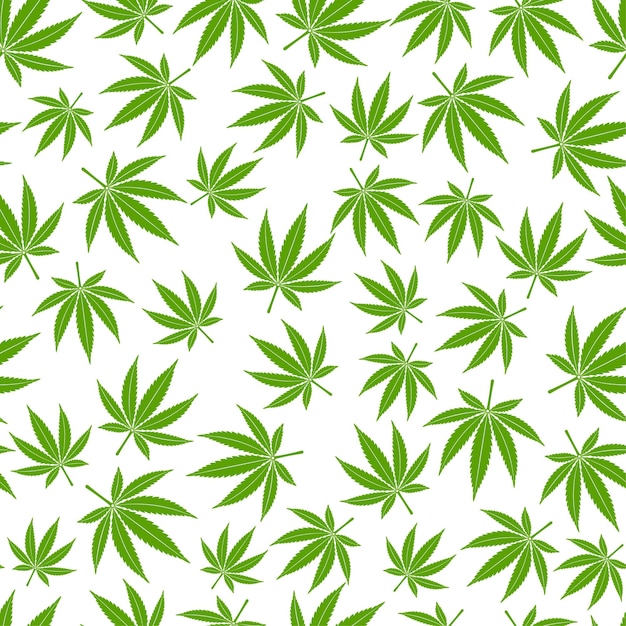 Cannabis leaf seamless pattern