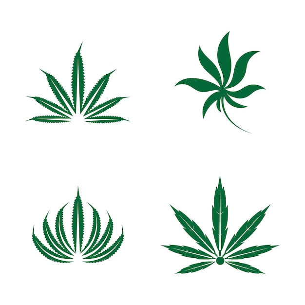 Cannabis leaf symbol and icon