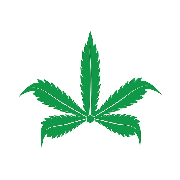 Cannabis leaf symbol and icon