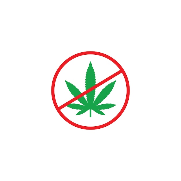 Cannabis leaf vector icon illustration design template