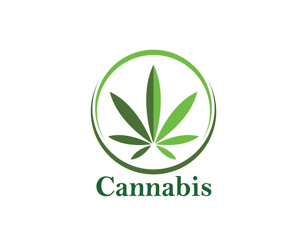 Cannabis leaf vector icon illustration design