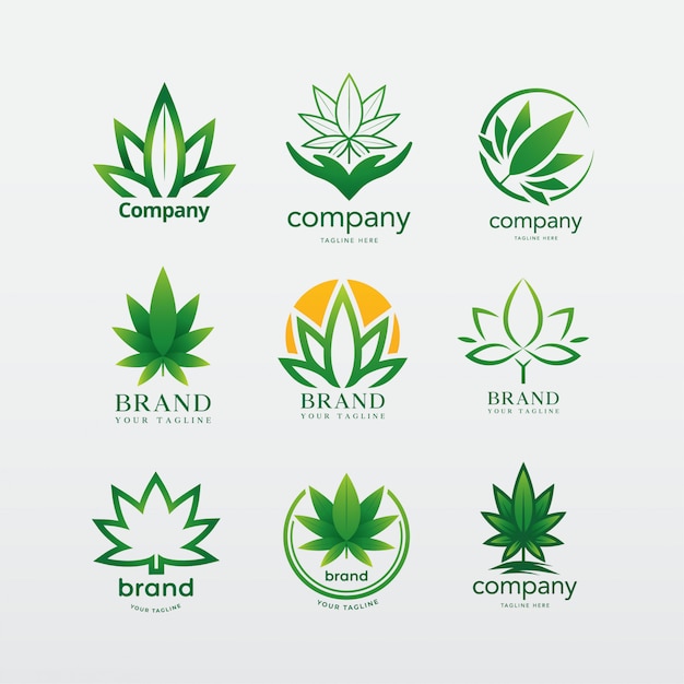 Vettore compagnia di cannabis logo