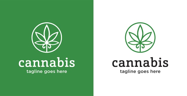 Vector cannabis logo company