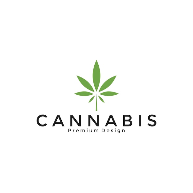 Cannabis logo design elegant and inspiration