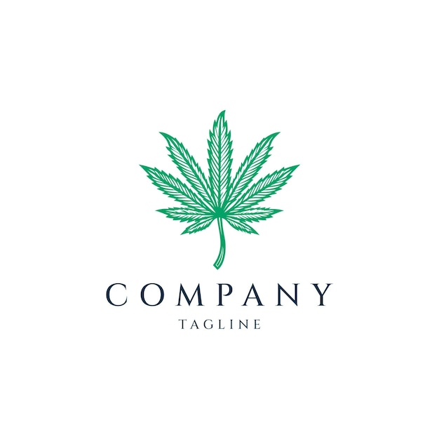 Cannabis logo design icon vector