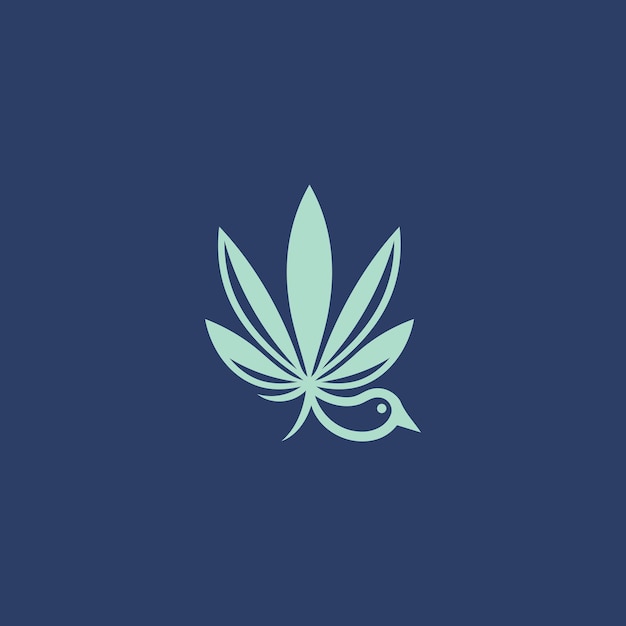 Cannabis logo design icon vector