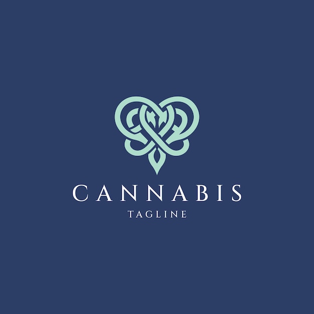 Cannabis logo design icon vector