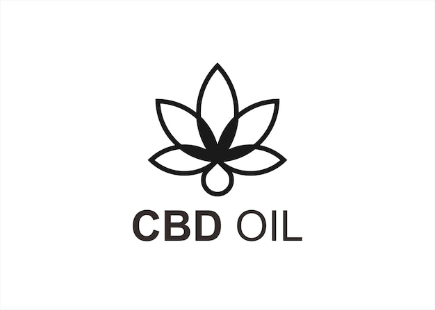 Illustrazione vettoriale di design del logo di cannabis