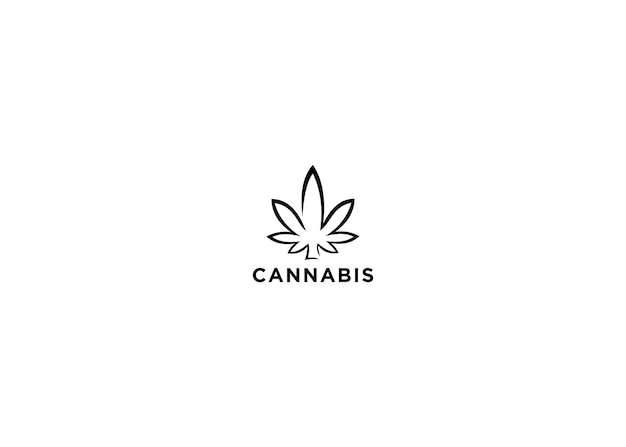 大麻のロゴ デザイン ベクトル図