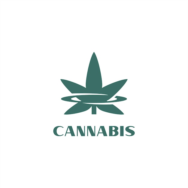 cannabis logo design vector template