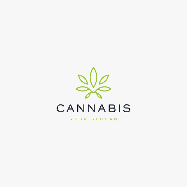 Vettore illustrazione del logo di cannabis