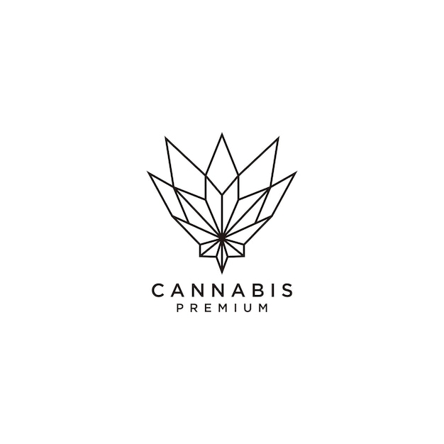 Cannabis logo ontwerp pictogram vector