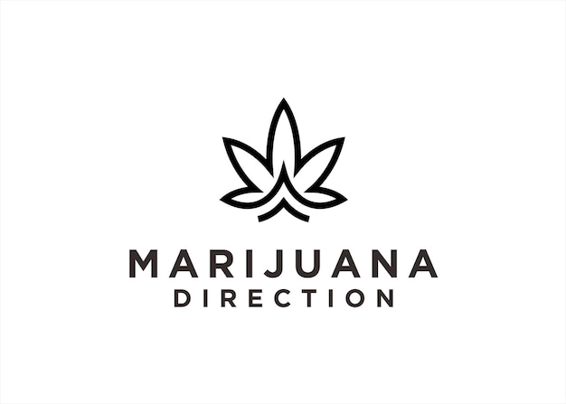 cannabis logo ontwerp vectorillustratie