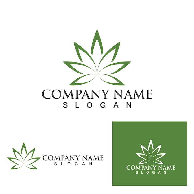 Cannabis logo and symbol vector eps