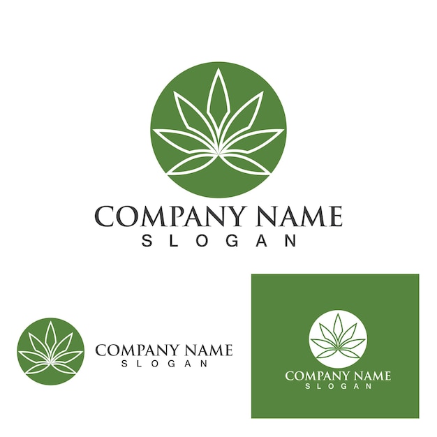 Cannabis logo e simbolo vettoriale eps