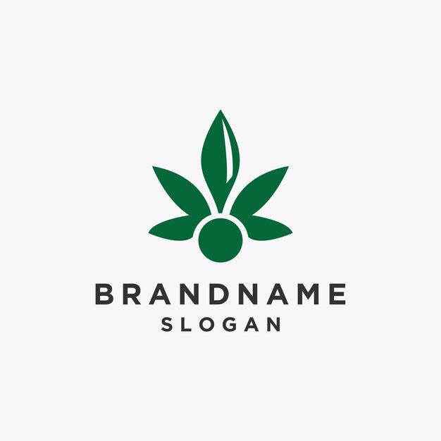 Cannabis logo template vector illustration design