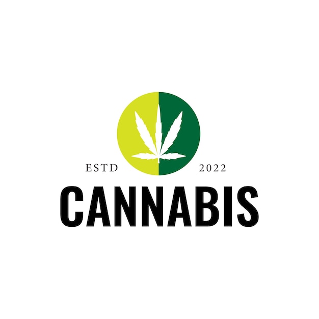 Disegno vettoriale con logo di cannabis