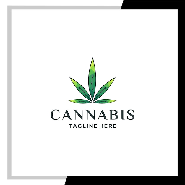 Vettore disegno grafico vettoriale del logo della cannabis