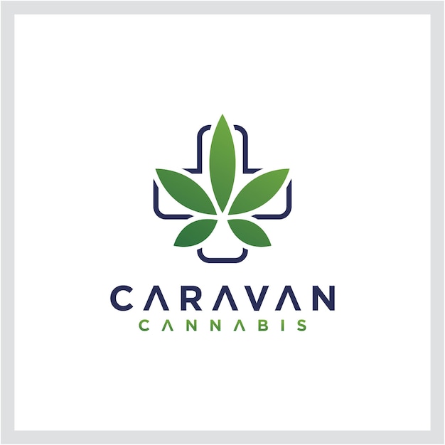 cannabis marihuana lijn modern logo