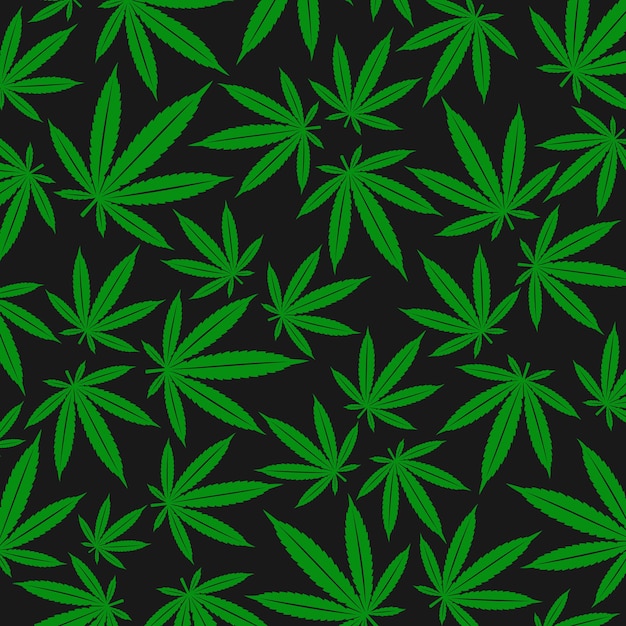 Cannabis, sfondo di marijuana illustrazione vettoriale