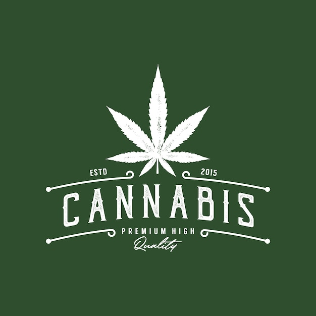 Vettore ispirazioni per il design del logo di cannabis marijuana