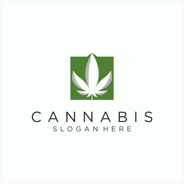 Disegno del logo di cannabis marijuana