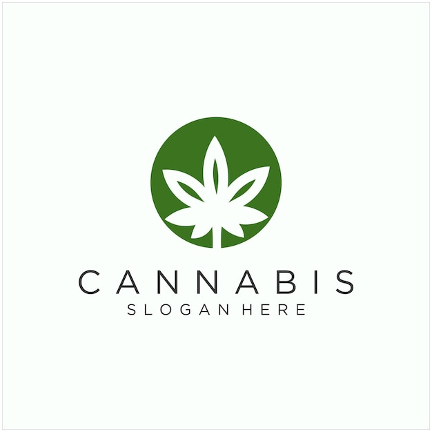 Cannabis marijuana logo design