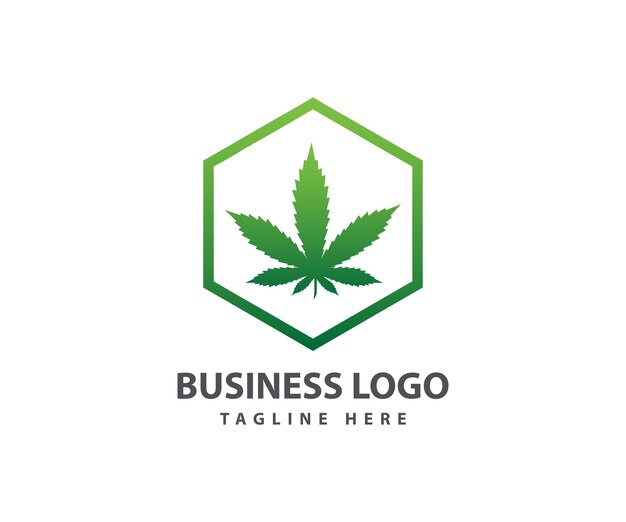 Modello logo cannabis marijuana