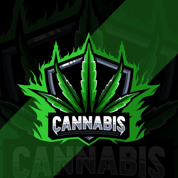 Logo della mascotte della cannabis