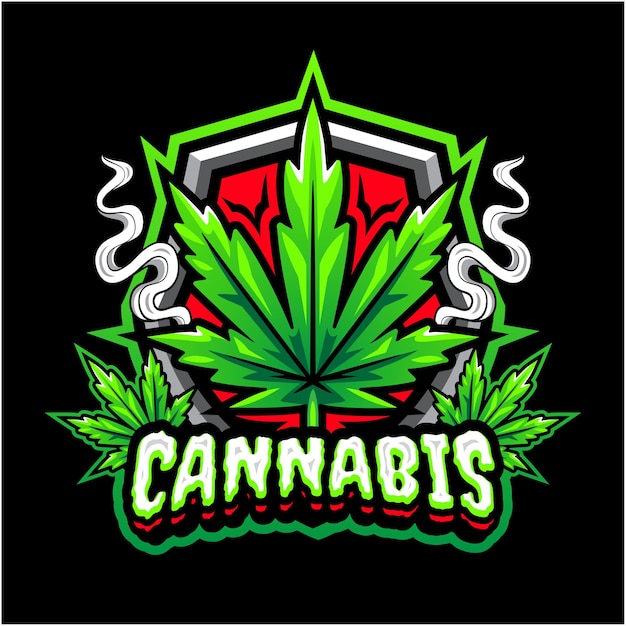 Vector cannabis mascot logo