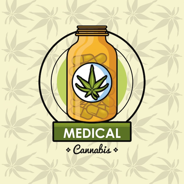 Vector cannabis medical concept