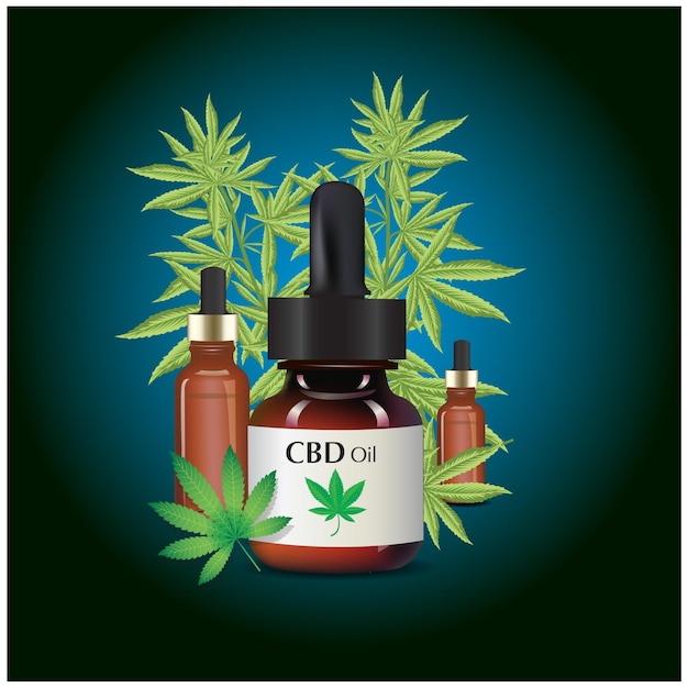 Cannabis oil bottle model