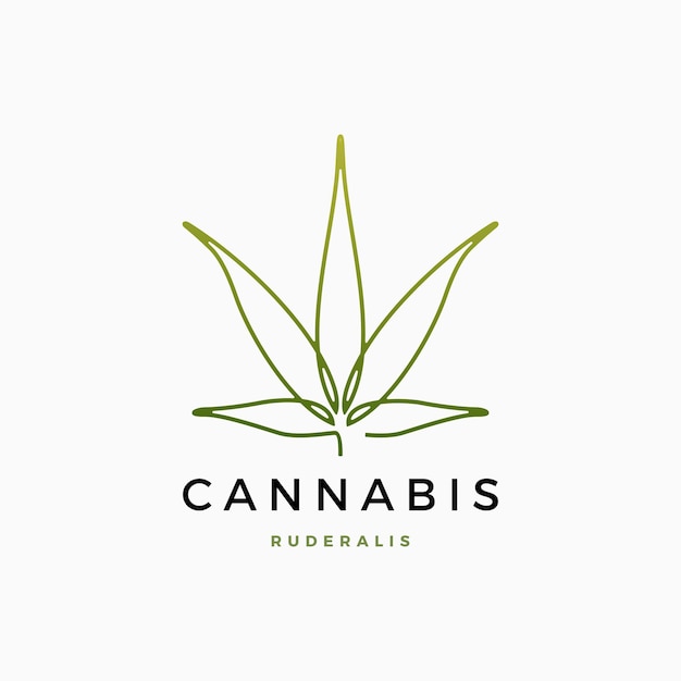 Иллюстрация векторной иконки логотипа Cannabis Ruderalis