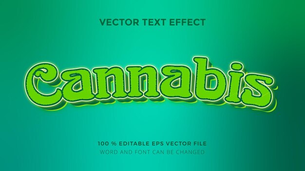 cannabis text effect