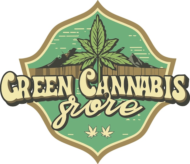 Vettore disegno di magliette a base di cannabis