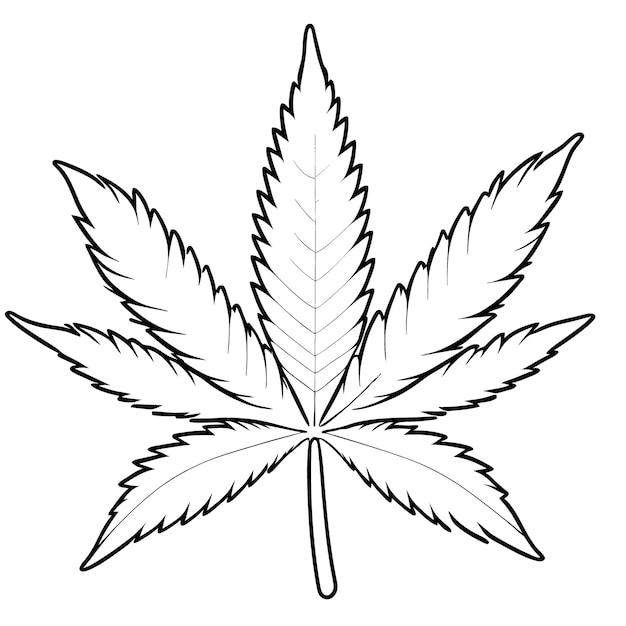 cannabis vector illustratie lijnkunst