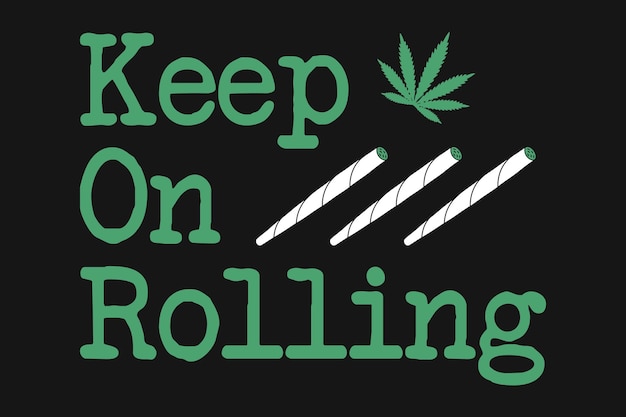 Vettore design della maglietta tipografica di cannabis weed