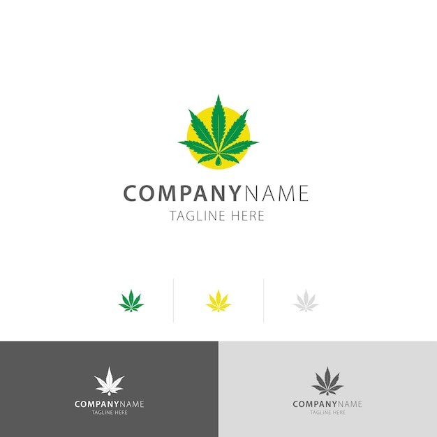 Cannabis con logo dell'olio di cbd