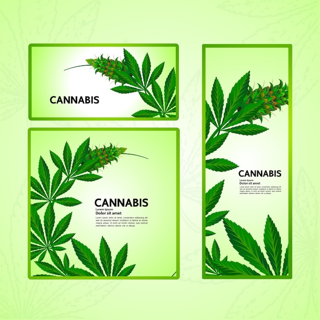 Cannabisachtergrond voor product of pakket vectorillustratie