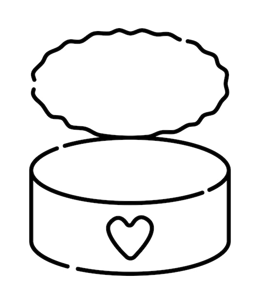 Canned food black and white vector line icon