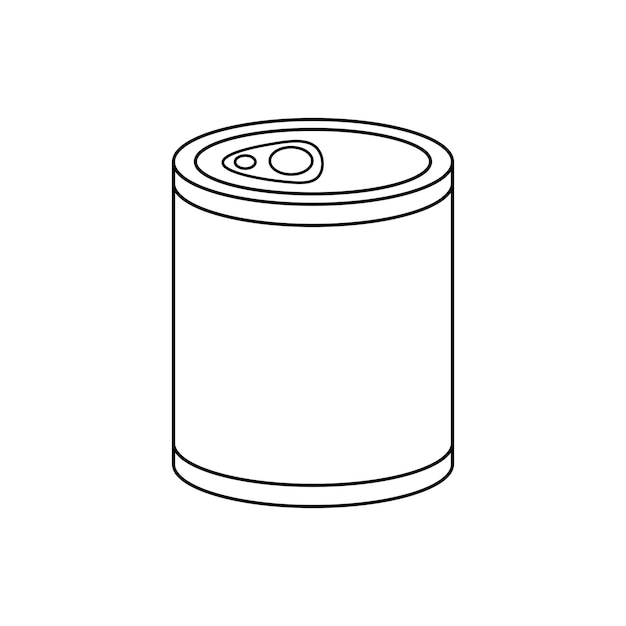 Canned food doodle vector illustration